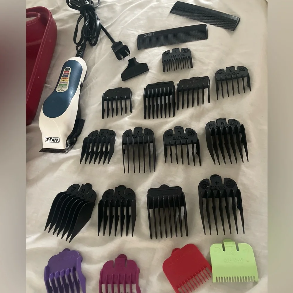 WAHL hair clippers with case and attachments
